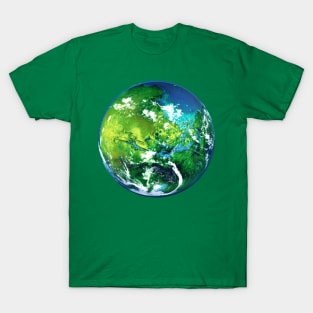 Green Terraformed Mars Rendering T-Shirt